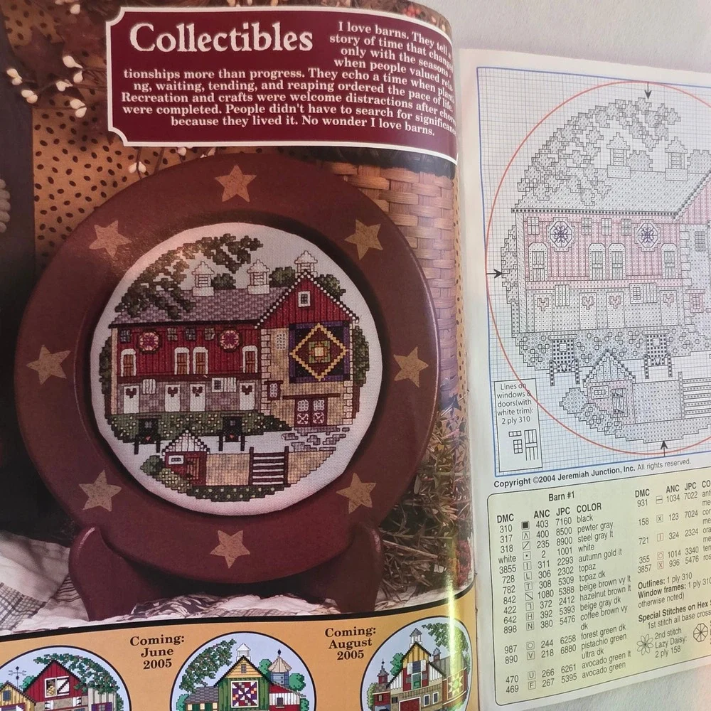 Cross Country Stitching Feb 2005 Cross Stitch Patterns Primitive Folk Art OOP